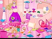 играть Pregnant Super Barbie Room Cleaning