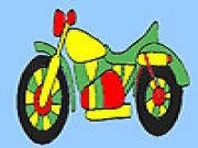 играть Fast colorful motorbike coloring