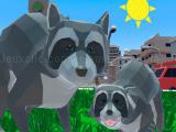 играть Raccoon adventure city simulator 3d