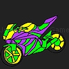 играть Fascinating and fast motorcycle coloring