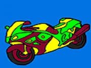 играть New and fast motorbike coloring