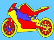 играть Red race motorcycle coloring