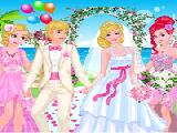 играть Princesses at barbie s wedding