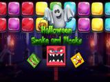 играть Halloween snake and blocks