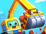 играть Little panda truck team - build the city now