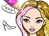 играть Fashion coloring book glitter now