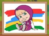 играть Masha and the bear coloring book now