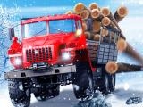 играть Truck driver snowy roads now
