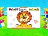 играть Paint and learn animals