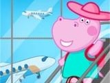 играть Hippo airport travel now
