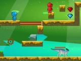 играть Fire and water in dino world now