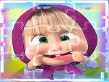 играть Masha and the bear match3 puzzle slides now