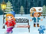 играть Happy winter jigsaw game now