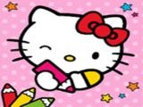 играть Color & paint by number with hello kitty now