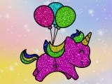 играть Coloring book: glittered unicorns now