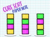 играть Cube sort: paper note now