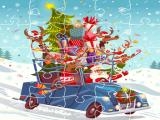 играть Xmas trucks jigsaw now