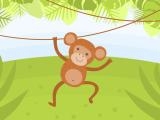 играть Funny monkeys coloring now