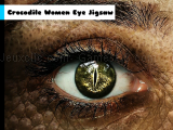играть Crocodile women eye jigsaw now
