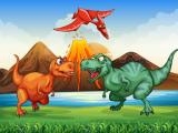 играть Colorful dinosaurs match 3 now