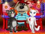 играть Talking tom and angela halloween party now