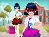 играть Dotted girl back to school now