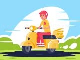 играть City scooter rides jigsaw now