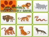 играть Kids memory - wild animals now